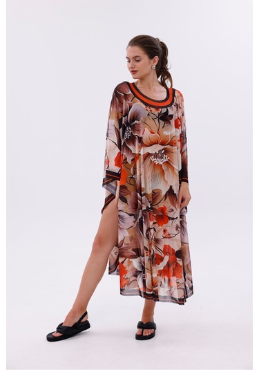 Tarzını Seç Kimono Pareo - Tesettür Pareo - Belek Model 240x135 Cm Çok Renkli