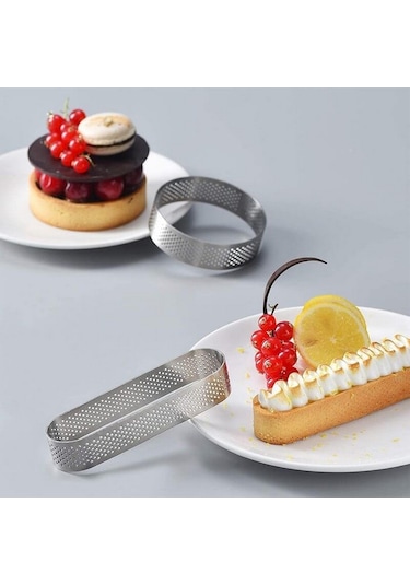 Nar Kalıp Delikli Tart Kalıpları Yuvarlak Ve Oval 2'li