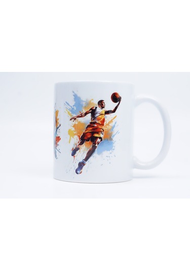 Splash Dunk Seramik Kupa Beyaz - Çok Renkli