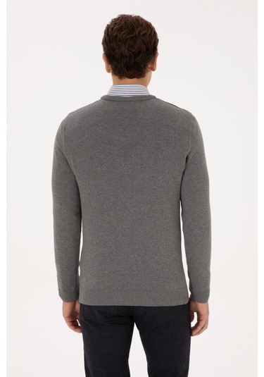 U.s. Polo Assn. Erkek Gri Melanj Kazak /triko 50313668-vr086 Gri Melanj