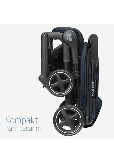 MaxiCosi Lara2 Ultra Kompakt Otomatik Katlanan Kabin Boy Seyahat Sistem Olabilen Bebek Arabası Essential Graphite
