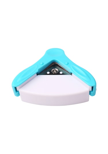 Vkemall Mavi Mini Taşınabilir Köşe Kesici - 5mm Yarıçaplı Fotoğraf Kartvizit Köşe Yuvarlatıcı Aleti