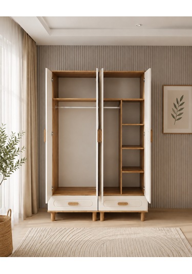 Liva 4 Kapaklı Membranlı Gardırop Dolap Diğer