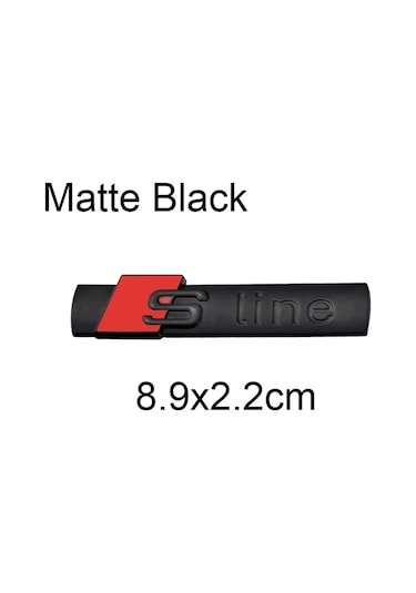 Mat Gümüş 7,3cm-s Line Logo Çıkartması Metal Alaşım Araba Rozeti Sline Amblem Yarış Audi A3 A4 A5 A6 S7 A8 S3 S4 S5