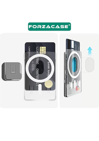 Magsafe Özellikli Manyetik Şeffaf Cüzdan Kartlık - Fc1091