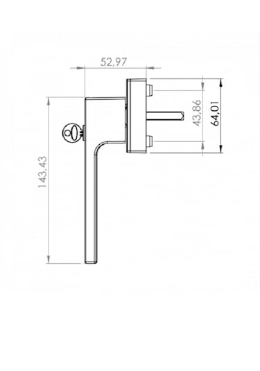 ATLAS  KİLİTLİ PENCERE KOLU SİYAH