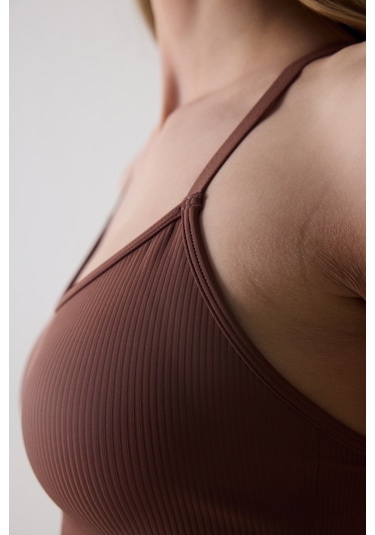Penti Ribbed Micro Bonding Kahverengi Üst