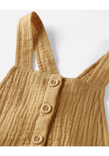Carter's Yeni Doğanlar İçin Pantolonlu Muslin Tulum 144230103 Hardal Rengi