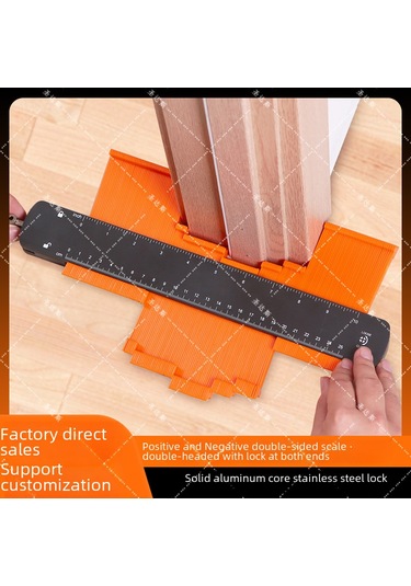 Xiyyadms Metalik Kilitle Çift Başlı Kontur Ölçer - Ahşap İşleri İçin Düzensiz Şekilleri Kopyalama Ve Ölçme Aracı 5 İnç