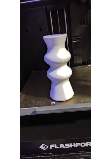 15 Cm 3d Baskı Dekoratif Vazo Modern Tasarım Sert Plastik Beyaz