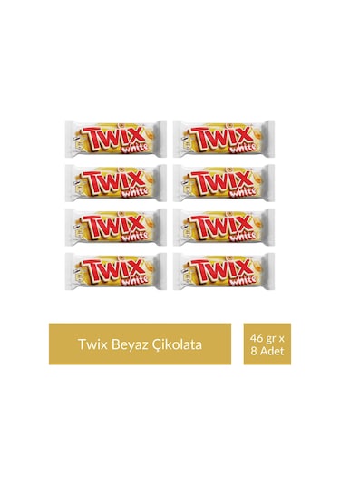 Twix Beyaz Çikolata 46 Gr X 8 Adet