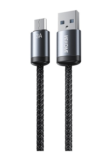 Wk Wdc-32m Raython Gen2 1m 3a Usb Micro Usb Hızlı Şarj Veri Kablosu Siyah