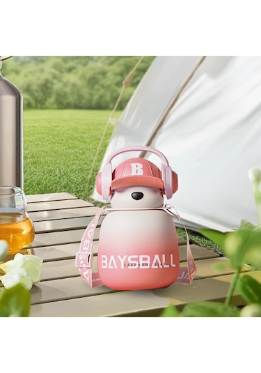 Dolıty Su Şişesi 22 Oz Sevimli Büyük Geniş Ağız Pembe Pembe