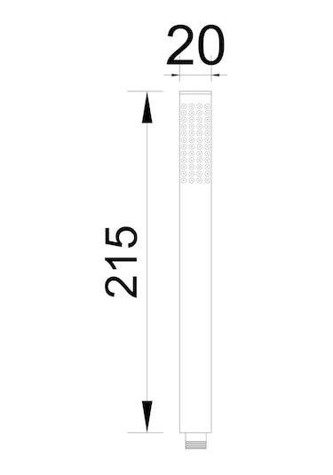 Fause El Duş Başlığı Pirinç Metal Oval Ke101 Diğer