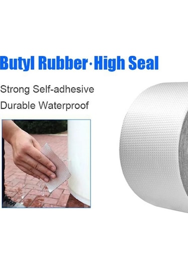 Yeni Butil Lastik Bant 1/3/5 M Yüksek Sıcaklık Dayanımı Su Geçirmez Çatı Kaçak Onarım Malzemesi Onarım Yapışkan Bant Takma Kral 1mx5cm