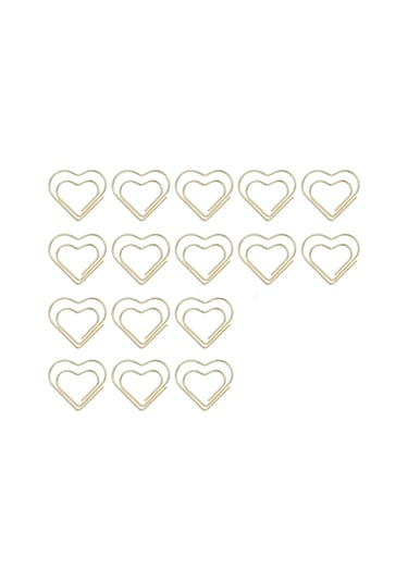 Honmex 50 Adet Gümüş电镀 Kalp Şekilli Büro Klipsi - Düğün Dekorasyonu, Kraft Çalışmaları Ve Belgeler İçin Altın/pembe Altın Seçenekli