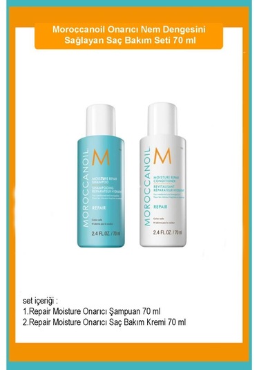 Moroccanoil Onarıcı Nem Dengesini Sağlayan Saç Bakım Seti