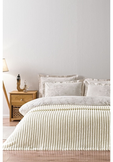 Puffy Sova Çift Kişilik Wellsoft Battaniye - Şampanya