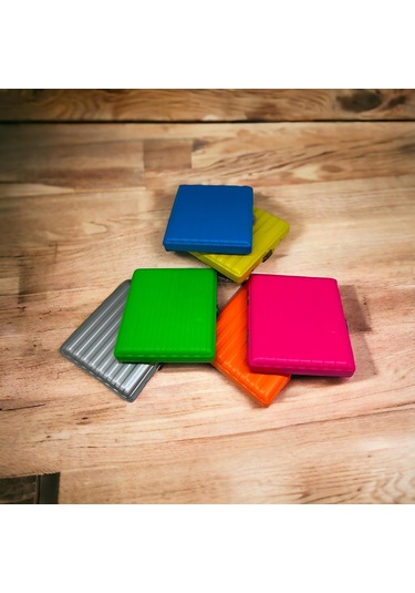 Bavul Desen Metal Kısa Sigara Tabakası 18li Mavi