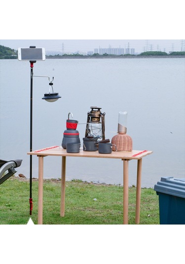 Sundick Ayrılabilir Fener Stand Lambası Tripod Kamp Lamba Braketi Siyah