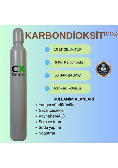 Karbondioksit Gazı 10 Lt -dolu-