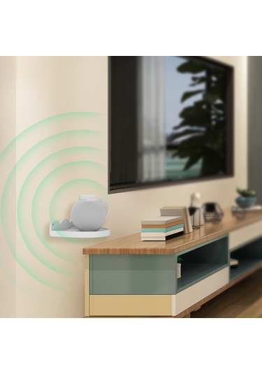 Yaozixa  Homepod Mini İçin Duvar Montajlı Hoparlör Tutucu - Kablo Gizleme Özelliği, Kolay Kurulum, Beyaz Abs Malzeme