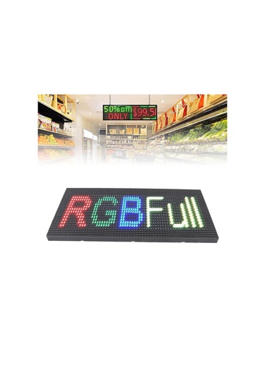 Vkemall P10 Ip64 Su Geçirmez İç Mekan Led Ekran Modülü - 320x160mm Renkli Kaydırmalı Görüntü Birimi Paneli