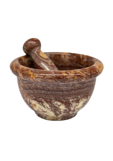 Balıkesir Taşı El Yapımı Doğal Taş Havan Battal Boy - 8x12 Cm.