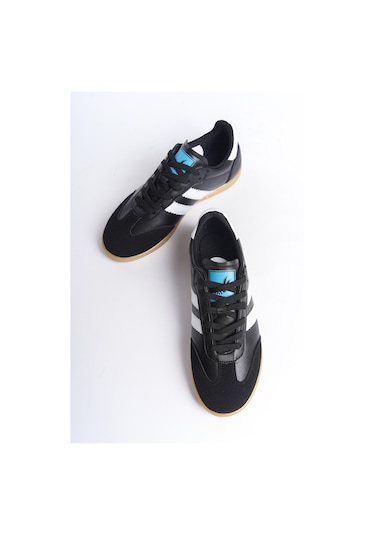 Garantili D30004 Günlük Ortopedik Kadın Sneaker Spor Ayakkabı Siyah-beyaz