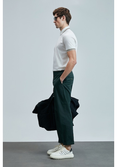 Lufian Samuel Smart Erkek Chino Pantolon Slim Fit Yeşil Yeşil 111190343100600 Yeşil