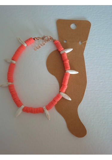 Fil Dişi Turkuaz Doğal Taşlı Halhal