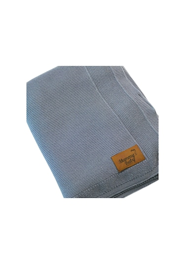 Mummy's Baby Tencel Örgü Bebek Battaniyesi 80 100 Gri