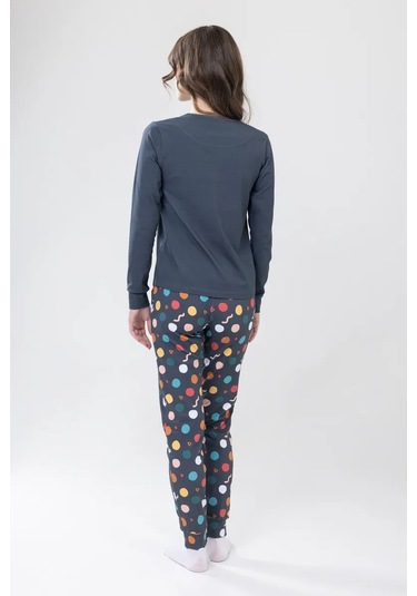 Baykar Kız Çocuklar İçin Pantolonlu Pijama 313436571 Mavi