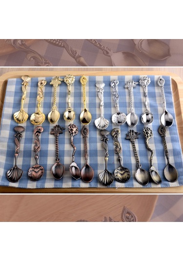 Jeemson 5'li Bakır Sporcu Kaşık Seti - Zink Alaşımlı Kahve Ve Tatlı Karıştırıcı - Dekoratif Mutfak Gereci Diğer