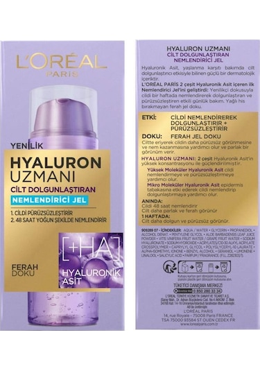 L'Oreal Paris Hyaluron Uzmanı Nemlendirici Jel 50 ML