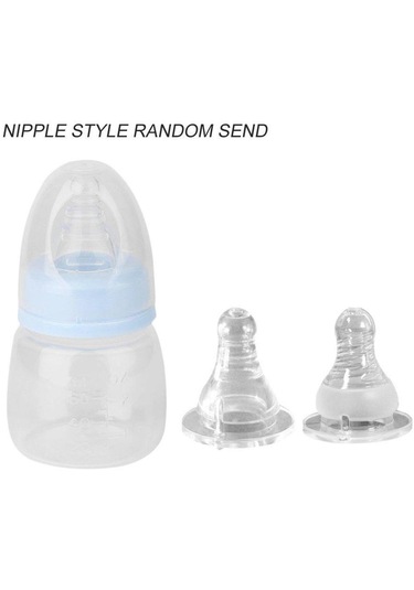 Bebek Bebek 0-18 Ay Besleyici 60ml Pp Emzirme Suyu Süt Mini Sertlik Şişesi Mavi 60ml