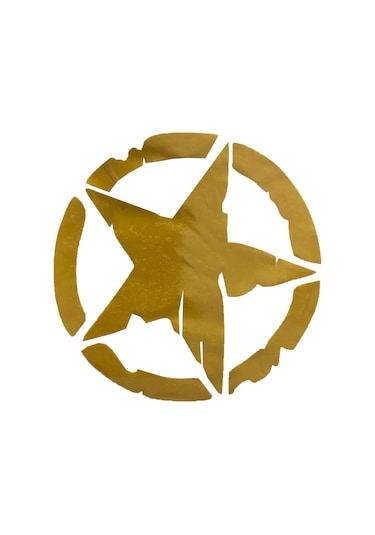 Motosiklet Sticker Yıldız Sarı 15Cm 15Cm 2Li