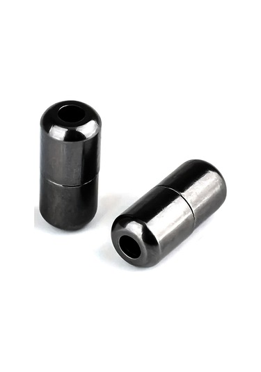 Vidalı Siyah Renk 5 Çift Ayakkabı Bağcık Ucu Siyah