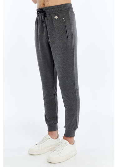 Axxel Erkek Gri Yüksek Bel Ön Arka Cepli Eşofman Altı-p782 Gri