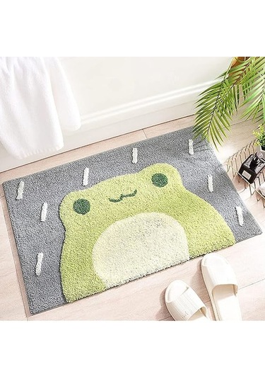 Banyo Paspası, Polyester, Makinede Yıkanabilir, Emici/kaymaz, 40x60 Cm, Çok Renkli