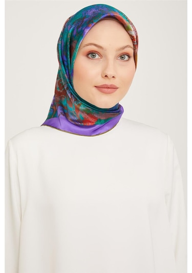 Armine Twill İpek Eşarp 23ka9041 13 Açık Mavi