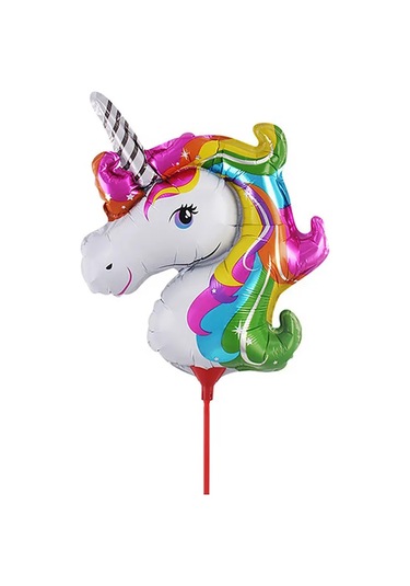 Super Prazdnik Einhorn Şeklinde 3 Adet Baloncuk, Çubuklu Balon 431057432 BEYAZ