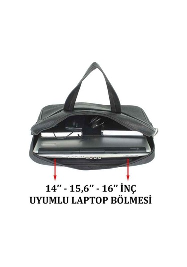 Case Club 1414-1 Evrak Çantası Omuz Askılı 15,6 Inç El Omuz Çantası Siyah