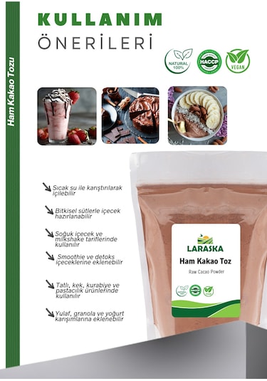 Natural Ham Kakao Toz 250g - Raw Cacao Powder