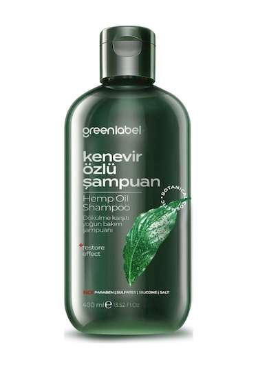 Greenlabel Kenevir Yağı Özlü Şampuan 400 ML