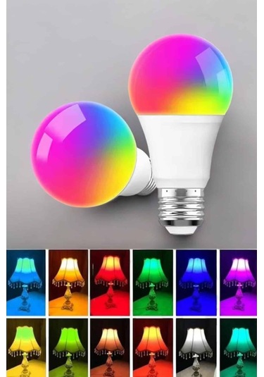 Led Ampul Enerji Dostu Rgb Işıklı 100w Led Işık