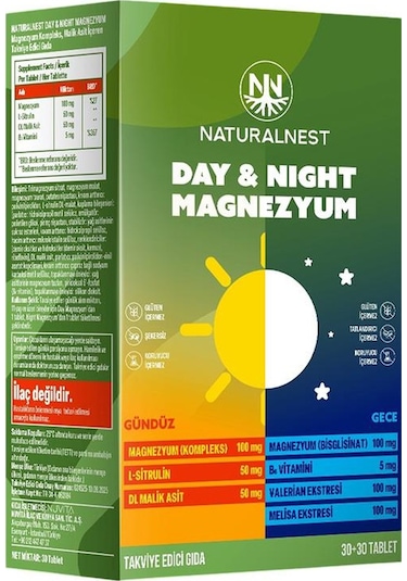 Naturalnest Day Night Magnezyum 30+30 Tablet