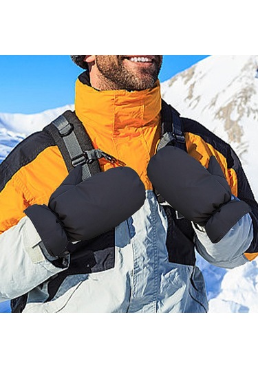 Suntek Erkekler Kadınlar İçin Aşağı Eldivenler Kar Siyah Siyah