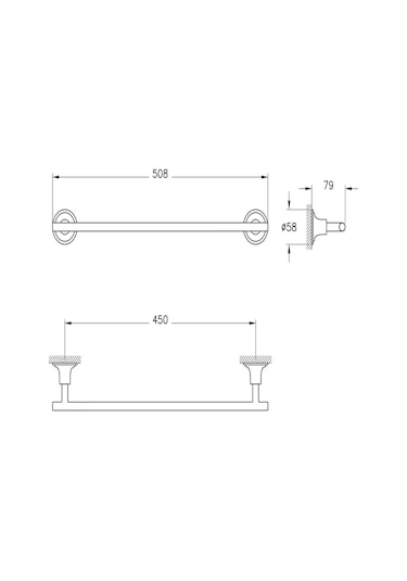 VitrA Origin Classic Kısa Havluluk Mat Siyah A4454836 Siyah