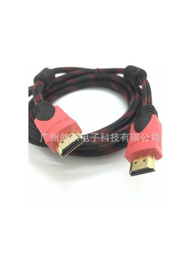 Teltree Hdmı 1.4 Kablosu 1.5m Ve Cat5e Ağ Kablosu 10m - 4k 30hz, 3d, 1000mbps, Red-black Örgü Ve Sarı